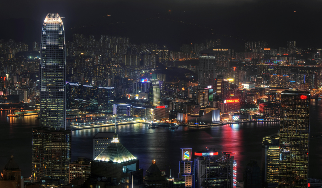 Das Hong Kong Night Tour Wallpaper 1024x600
