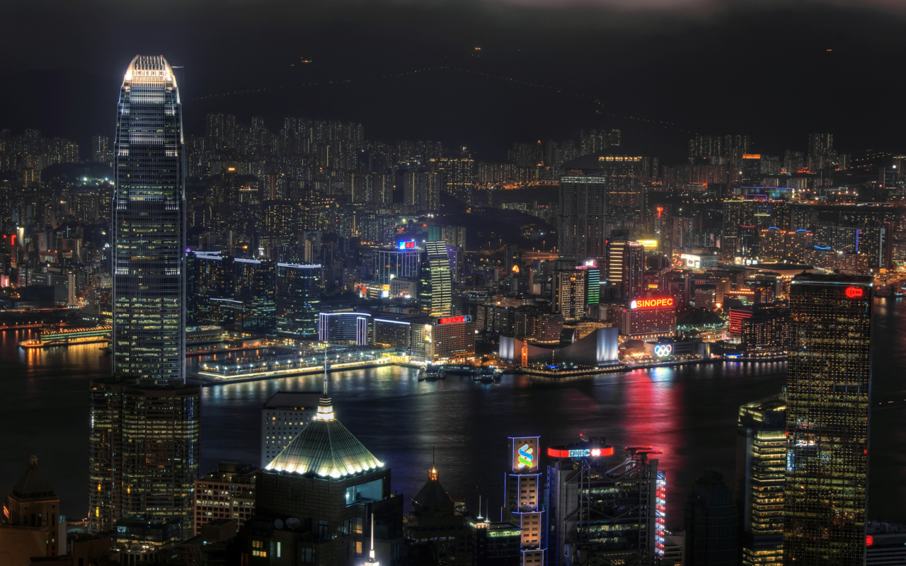 Das Hong Kong Night Tour Wallpaper 1280x800