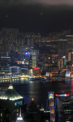 Hong Kong Night Tour wallpaper 240x400