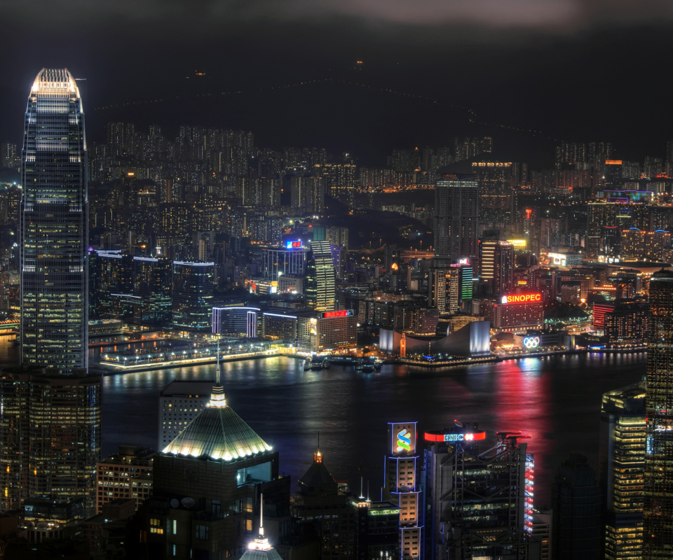 Das Hong Kong Night Tour Wallpaper 960x800