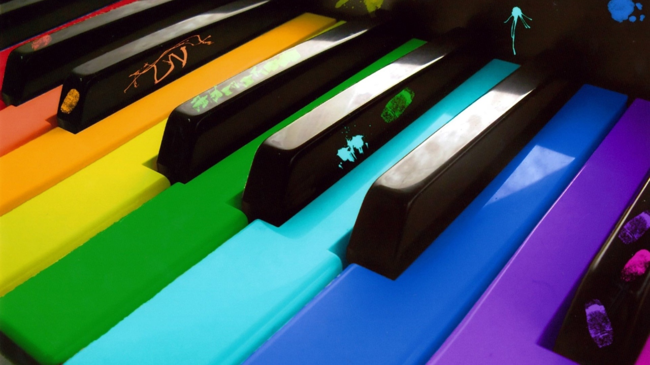 Sfondi Rainbow Piano 1280x720