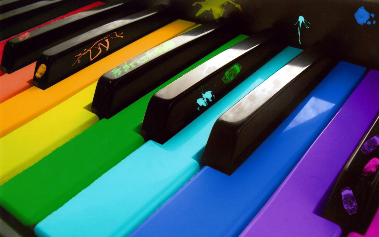 Fondo de pantalla Rainbow Piano 1440x900