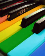 Das Rainbow Piano Wallpaper 176x220
