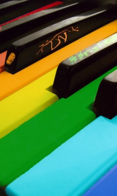Das Rainbow Piano Wallpaper 240x400