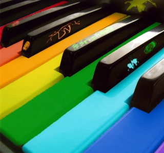 Обои Rainbow Piano на iPad 2