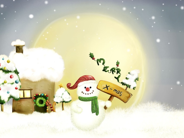 Merry Xmas wallpaper 640x480