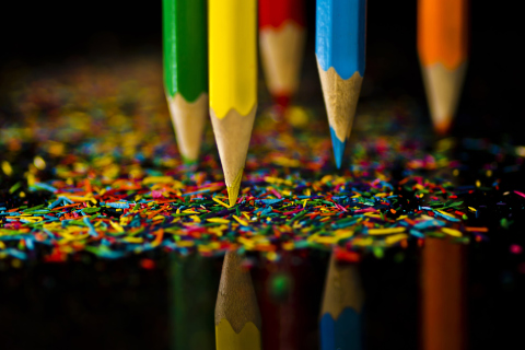 Das Colored Pencils Wallpaper 480x320
