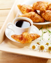 Fondo de pantalla Breakfast with Croissants 176x220