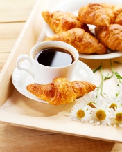 Das Breakfast with Croissants Wallpaper 176x220