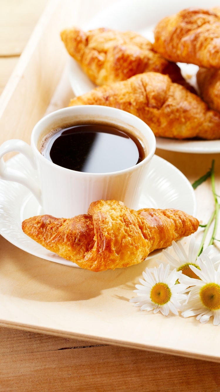 Обои Breakfast with Croissants 750x1334