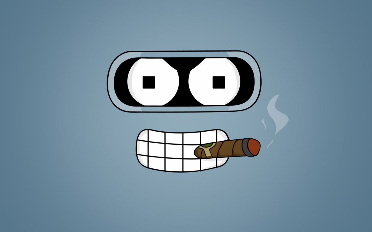 Screenshot №1 pro téma Futurama Bender Cigar 1280x800