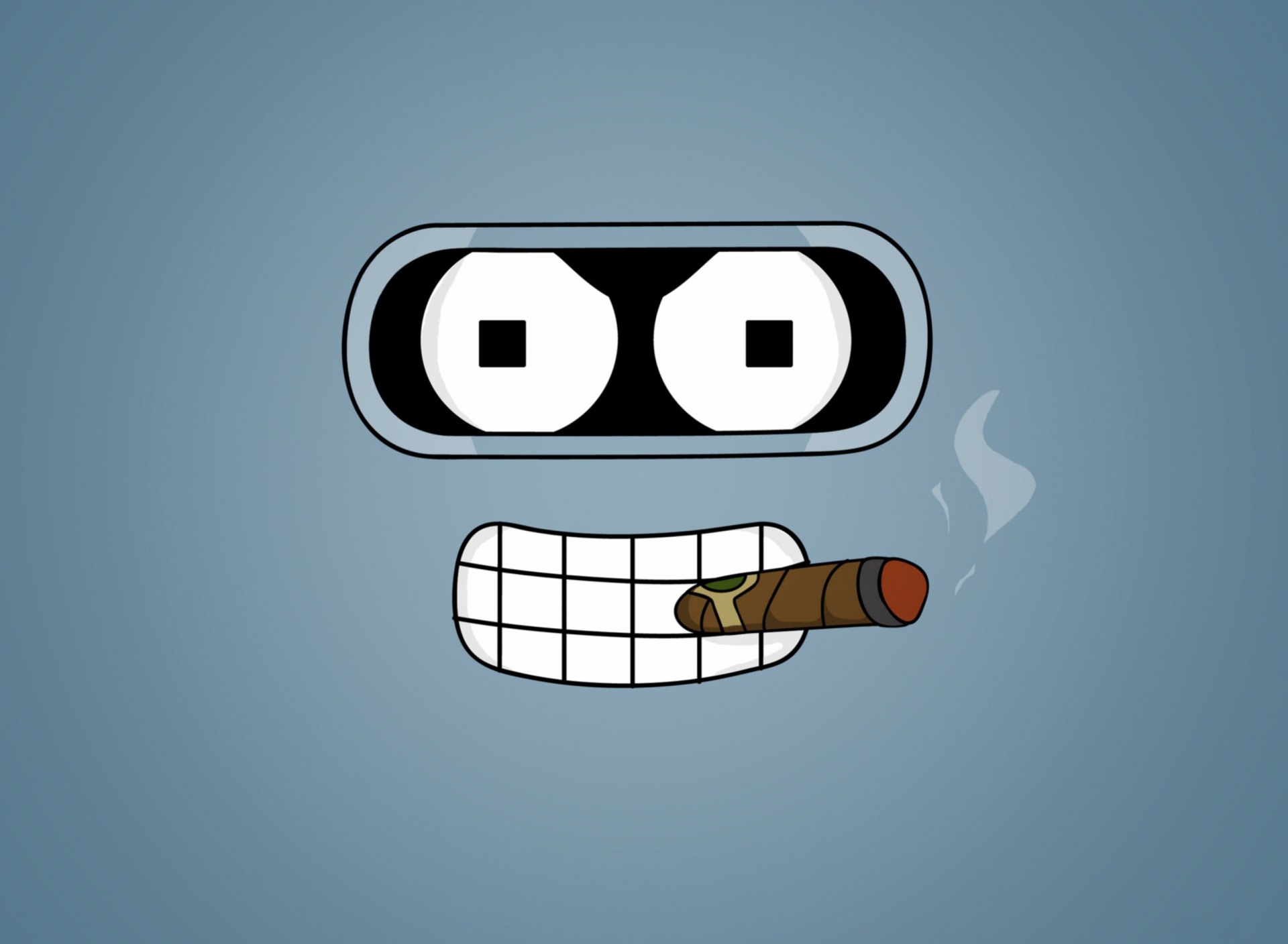 Futurama Bender Cigar wallpaper 1920x1408