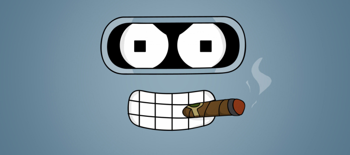 Screenshot №1 pro téma Futurama Bender Cigar 720x320
