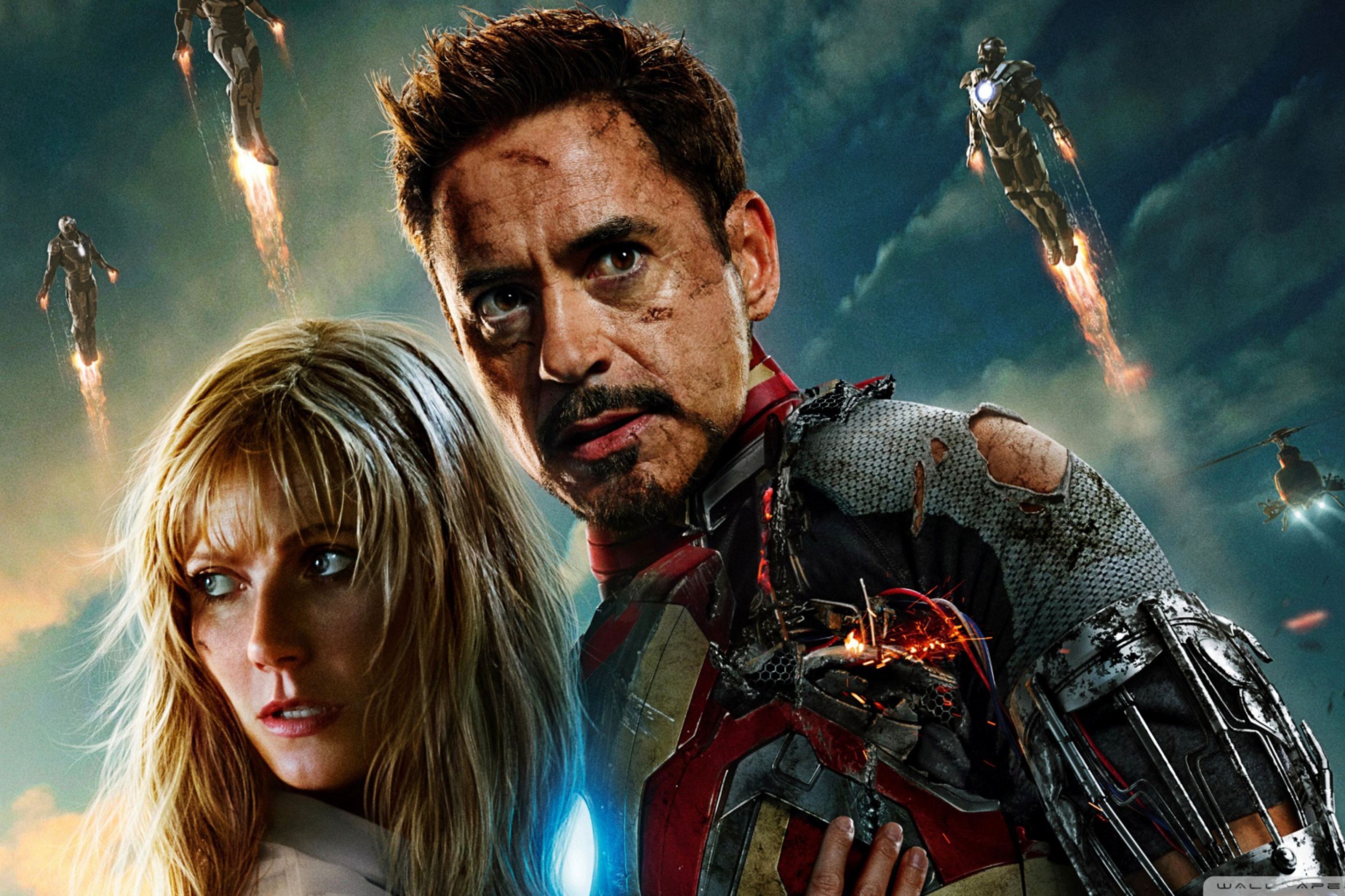 Sfondi Iron Man 3 Tony Stark Pepper Potts 2880x1920