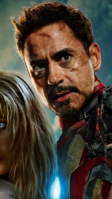 Fondo de pantalla Iron Man 3 Tony Stark Pepper Potts 360x640