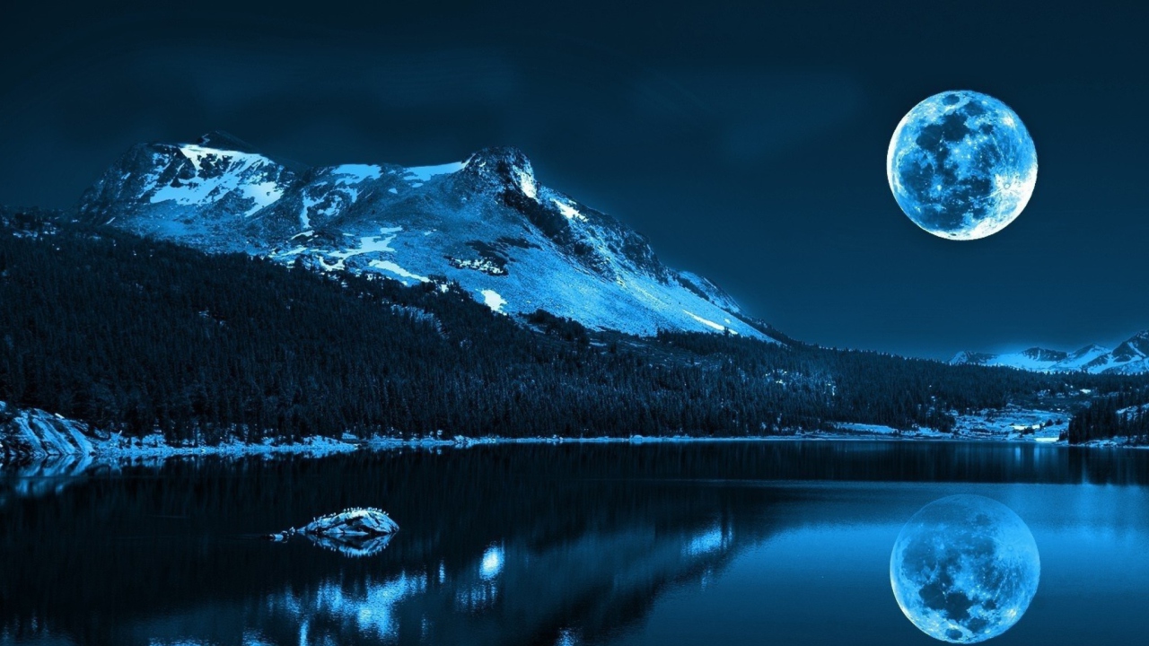 Fondo de pantalla Moonlight Night 1280x720