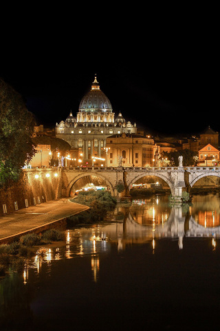 Das St Peters Square, Vatican City Wallpaper 320x480