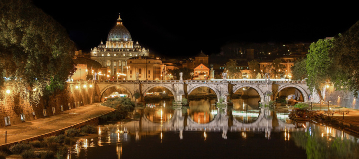 Das St Peters Square, Vatican City Wallpaper 720x320
