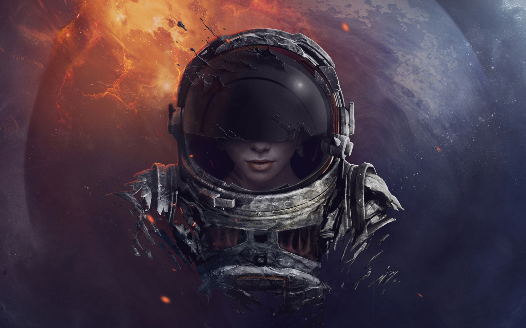 Fondo de pantalla Women in Space 1680x1050