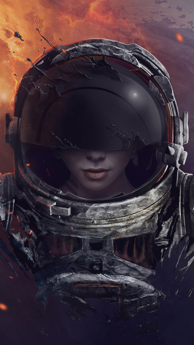 Women in Space wallpaper 640x1136
