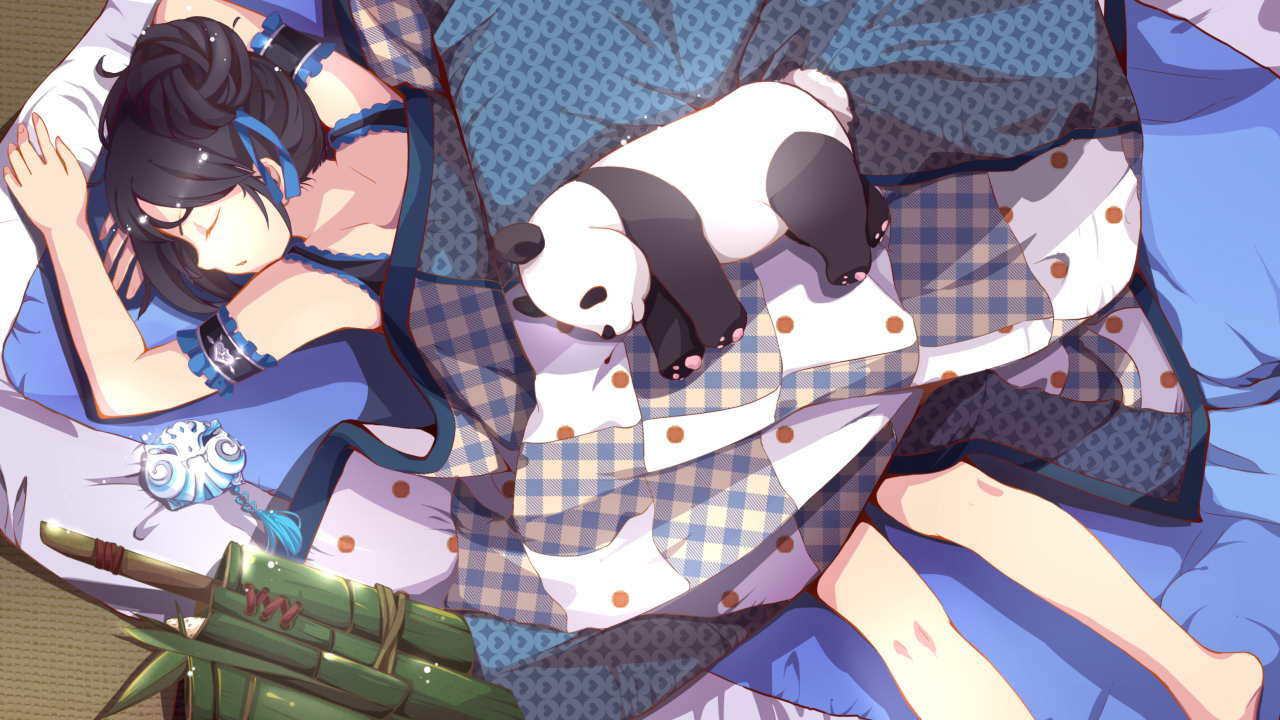 Sleeping Panda wallpaper 1280x720