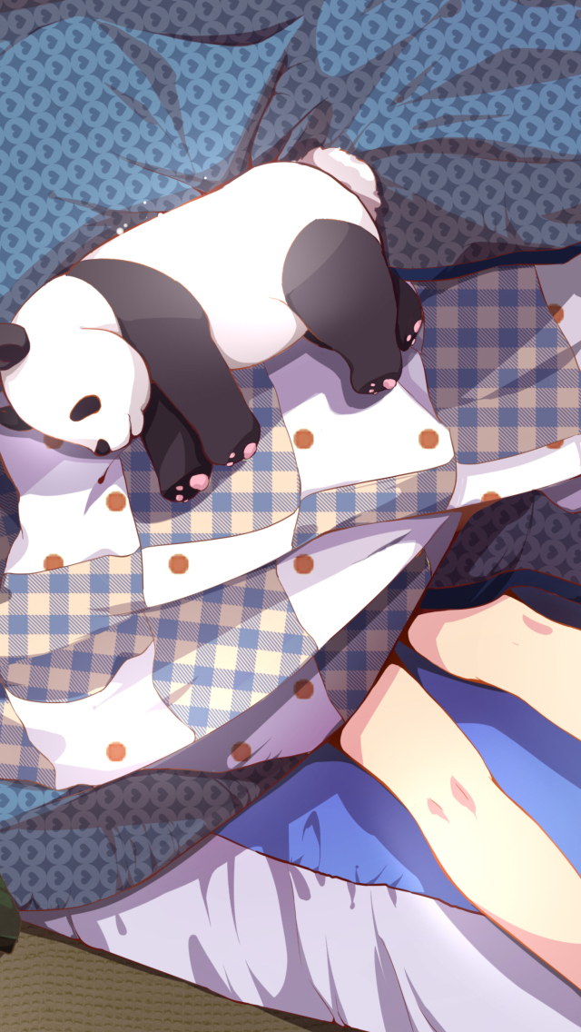Обои Sleeping Panda 640x1136