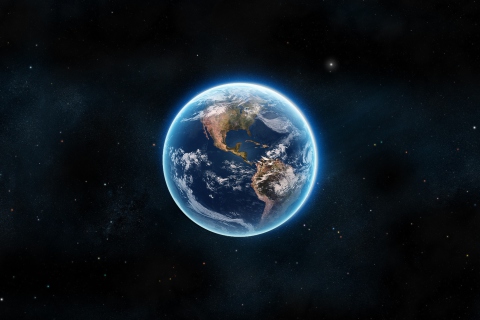 Screenshot №1 pro téma Blue Earth 480x320
