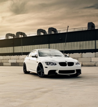 White Bmw Coupe Wallpaper for 2048x2048