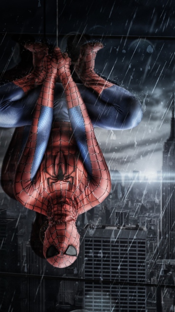 Sfondi Spiderman Under Rain 360x640