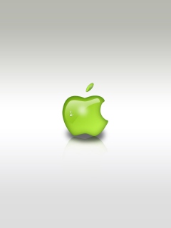 Screenshot №1 pro téma Green Apple Logo 240x320