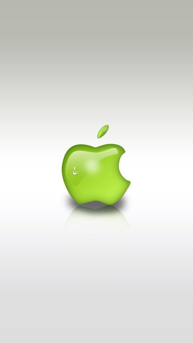 Fondo de pantalla Green Apple Logo 640x1136