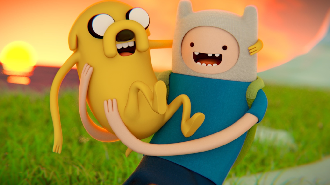 Screenshot №1 pro téma Adventure time   Cartoon network 1366x768