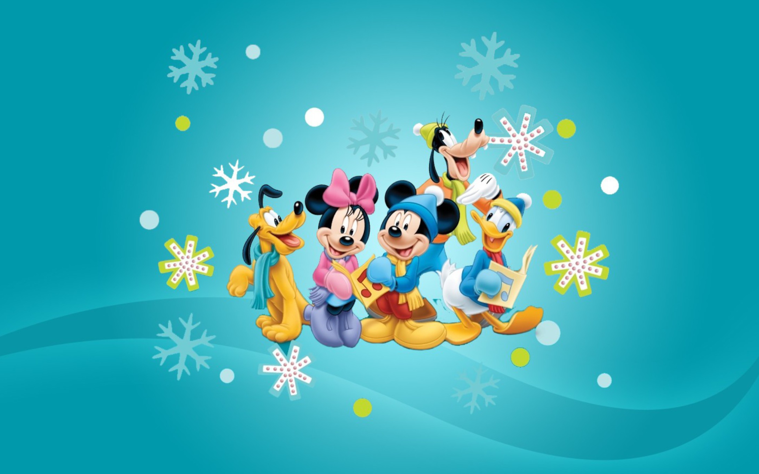 Screenshot №1 pro téma Mickey's Christmas Band 2560x1600