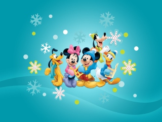 Das Mickey's Christmas Band Wallpaper 320x240