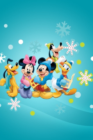 Fondo de pantalla Mickey's Christmas Band 320x480