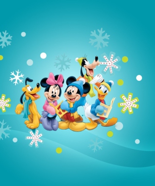 Mickey's Christmas Band - Obrázkek zdarma pro Nokia Asha 305