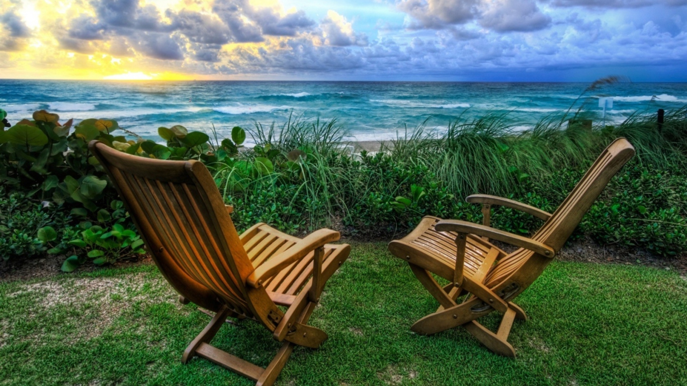Chairs With Sea View screenshot #1 1366x768