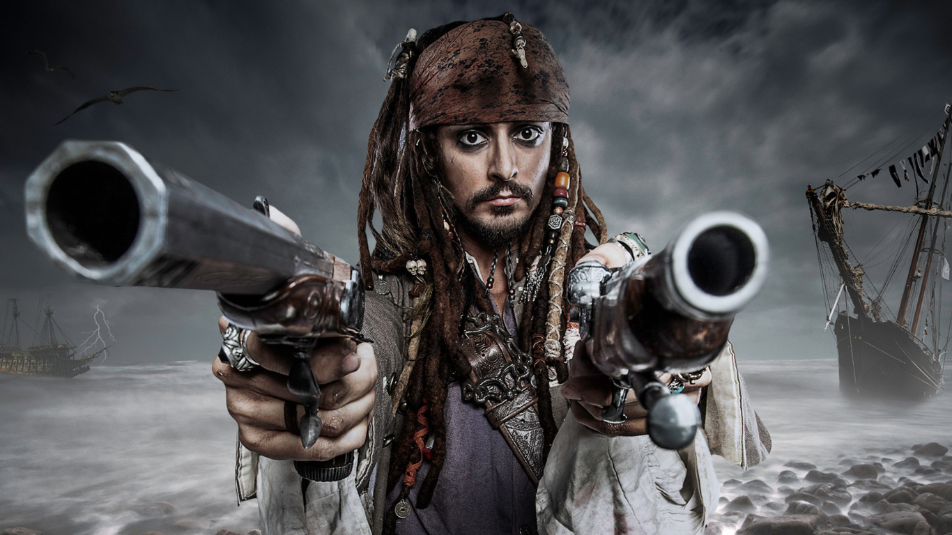 Screenshot №1 pro téma Jack Sparrow 1366x768