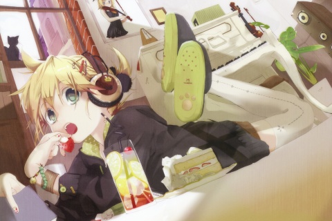 Screenshot №1 pro téma Vocaloid Hatsune Miku Girl 480x320