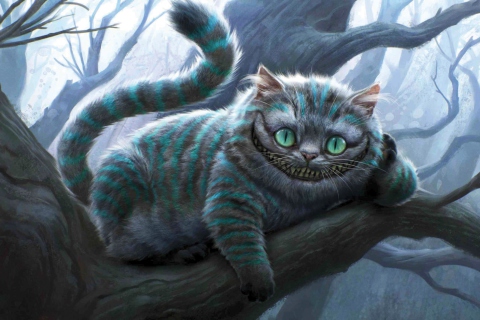 Fondo de pantalla Cheshire Cat 480x320