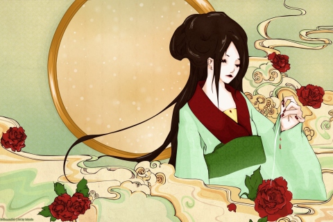 Das Geisha Wallpaper 480x320