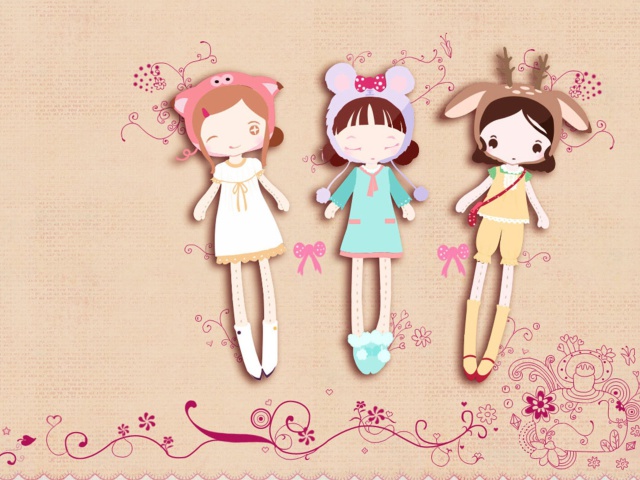 Cherished Friends Dolls wallpaper 640x480