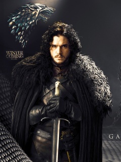Game Of Thrones actors Jon Snow and Cersei Lannister wallpaper 240x320