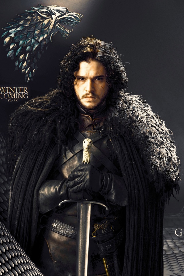 Das Game Of Thrones actors Jon Snow and Cersei Lannister Wallpaper 640x960