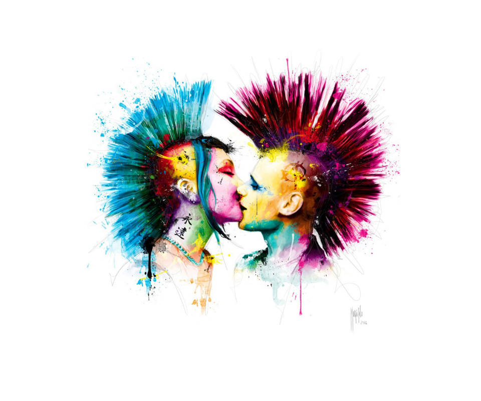 Punk Kiss wallpaper 960x800