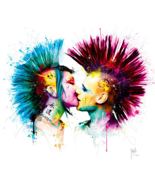 Punk Kiss - Obrázkek zdarma pro iPhone 5S