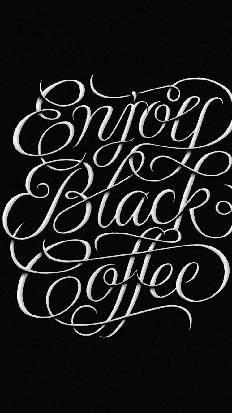 Enjoy Black Coffee wallpaper 750x1334