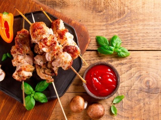 Barbecue Meat wallpaper 320x240