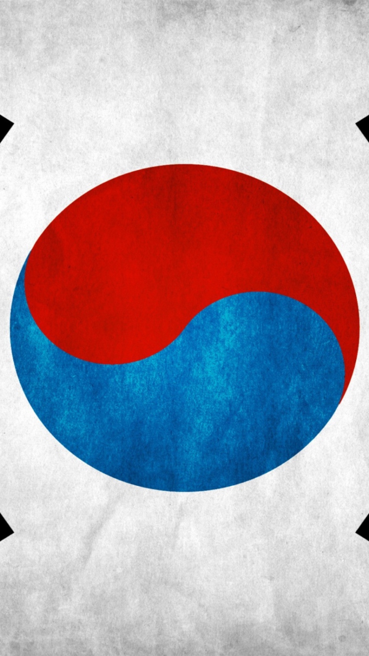 South Korea Flag wallpaper 750x1334