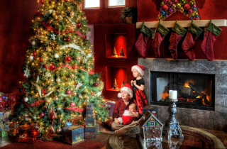 Family Christmas - Obrázkek zdarma pro Android 320x480
